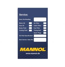 MANNOL Oil Service Sticker